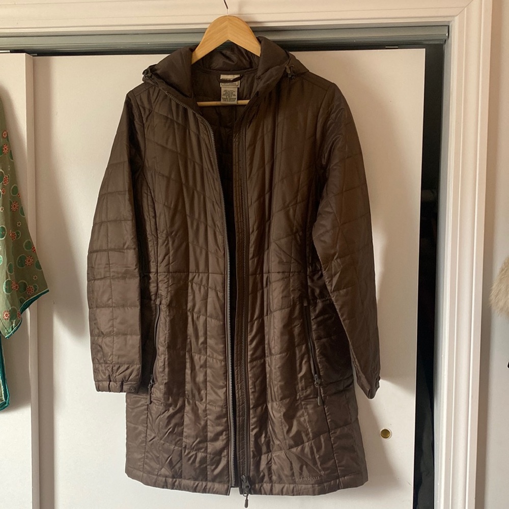 Llbean lightweight down 3/4 length jacket SPetite